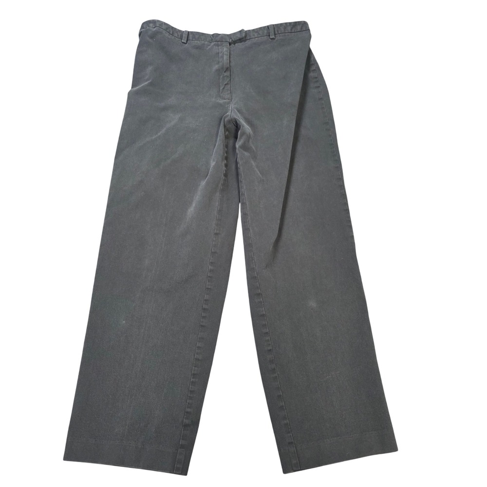 Vintage L.L. Bean‎ Straight Leg Pants Women's Size 14 Reg Charcoal Black Stretch